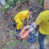 MOTOCICLISTA SUFRE QUEMADURAS TRAS INCENDIO DE SU VEHÍCULO EN CARRETERA A QUEZALTEPEQUE