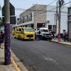 TRES HERIDOS TRAS ACCIDENTE ENTRE AMBULANCIA DE CRUZ VERDE Y BUS DE LA RUTA 55 EN SANTA ANA
