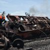 INCENDIO EN TREN DE CARGA PARALIZÓ TRÁFICO FERROVIARIO EN INDIA