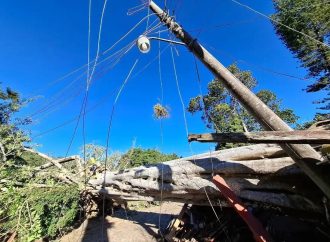FUERTES VIENTOS CAUSAN DAÑOS EN EL TENDIDO ELÉCTRICO DE ATACO, AHUACHAPÁN