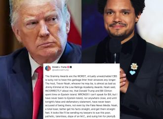DONALD TRUMP CALIFICA A LOS PREMIOS GRAMMY COMO “LO PEOR” Y CRITICA A SU PRESENTADOR