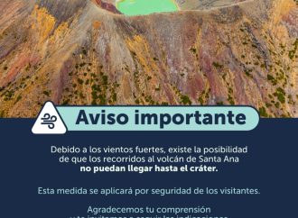 CONDICIONAN TEMPORALMENTE VISITAS AL CRÁTER DEL VOLCÁN DE SANTA ANA POR FUERTES VIENTOS