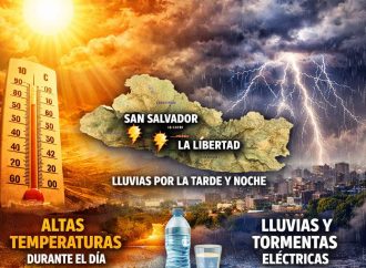 MARN ADVIERTE ALTAS TEMPERATURAS Y POSIBLES LLUVIAS CON ACTIVIDAD ELÉCTRICA EN EL SALVADOR