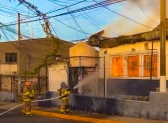 INCENDIO ESTRUCTURAL EN CENTRO DE GOBIERNO DE SENSUNTEPEQUE DEJA DAÑOS MATERIALES
