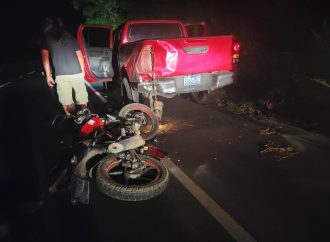 MOTOCICLISTA RESULTA LESIONADO EN ACCIDENTE EN CARRETERA SANTA ANA–CHALCHUAPA