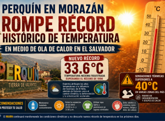 PERQUÍN ROMPE RÉCORD HISTÓRICO DE TEMPERATURA EN MEDIO DE OLA DE CALOR EN EL SALVADOR