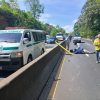 MOTOCICLISTA RESULTA LESIONADO EN ACCIDENTE SOBRE LA PANAMERICANA EN SANTA ANA