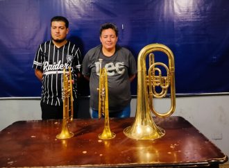 CAPTURAN A DOS PERSONAS POR PRESUNTO HURTO Y COMERCIALIZACIÓN DE INSTRUMENTOS MUSICALES EN SONSONATE