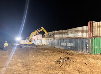 MOP INICIÓ EL RETIRO DE LOS CONTENEDORES DE PROTECCIÓN EN EL TALUD 1 DE LOS CHORROS