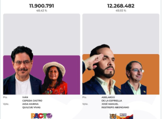 RESULTADOS PRELIMINARES DAN VENTAJA A ABELARDO DE LA ESPRIELLA EN LA SEGUNDA VUELTA PRESIDENCIAL DE COLOMBIA