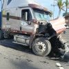 CHOQUE ENTRE AUTOBÚS Y FURGÓN DEJA CINCO EXCURSIONISTAS LESIONADOS EN LA CARRETERA  DE SAN SALVADOR A SANTA  ANA