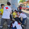 CINCO LESIONADOS DEJA CHOQUE ENTRE DOS MOTOCICLETAS EN SONSONATE; AMBULANCIA DE COMANDOS DE SALVAMENTO TAMBIÉN SUFRE ACCIDENTE