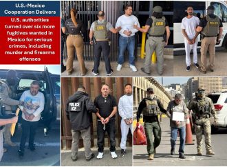 ESTADOS UNIDOS ENTREGA A MÉXICO A SEIS FUGITIVOS BUSCADOS POR DELITOS GRAVES