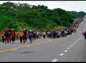 CERCA DE 500 MIGRANTES HONDUREÑOS SALEN EN CARAVANA RUMBO A ESTADOS UNIDOS
