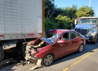 DOS PERSONAS RESULTAN LESIONADAS EN ACCIDENTE DE TRÁNSITO EN EL ZONTE